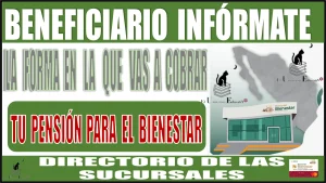 📢🤑💸💥 BENEFICIARIO INFÓRMATE DE CUÁL ES LA FORMA EN LA QUE VAS A COBRAR TU PENSIÓN PARA EL BIENESTAR | ¿CÓMO?, ¿CUÁNDO? CON BASE EN EL DIRECTORIO DE LAS SUCURSALES 📢🤑💸💥