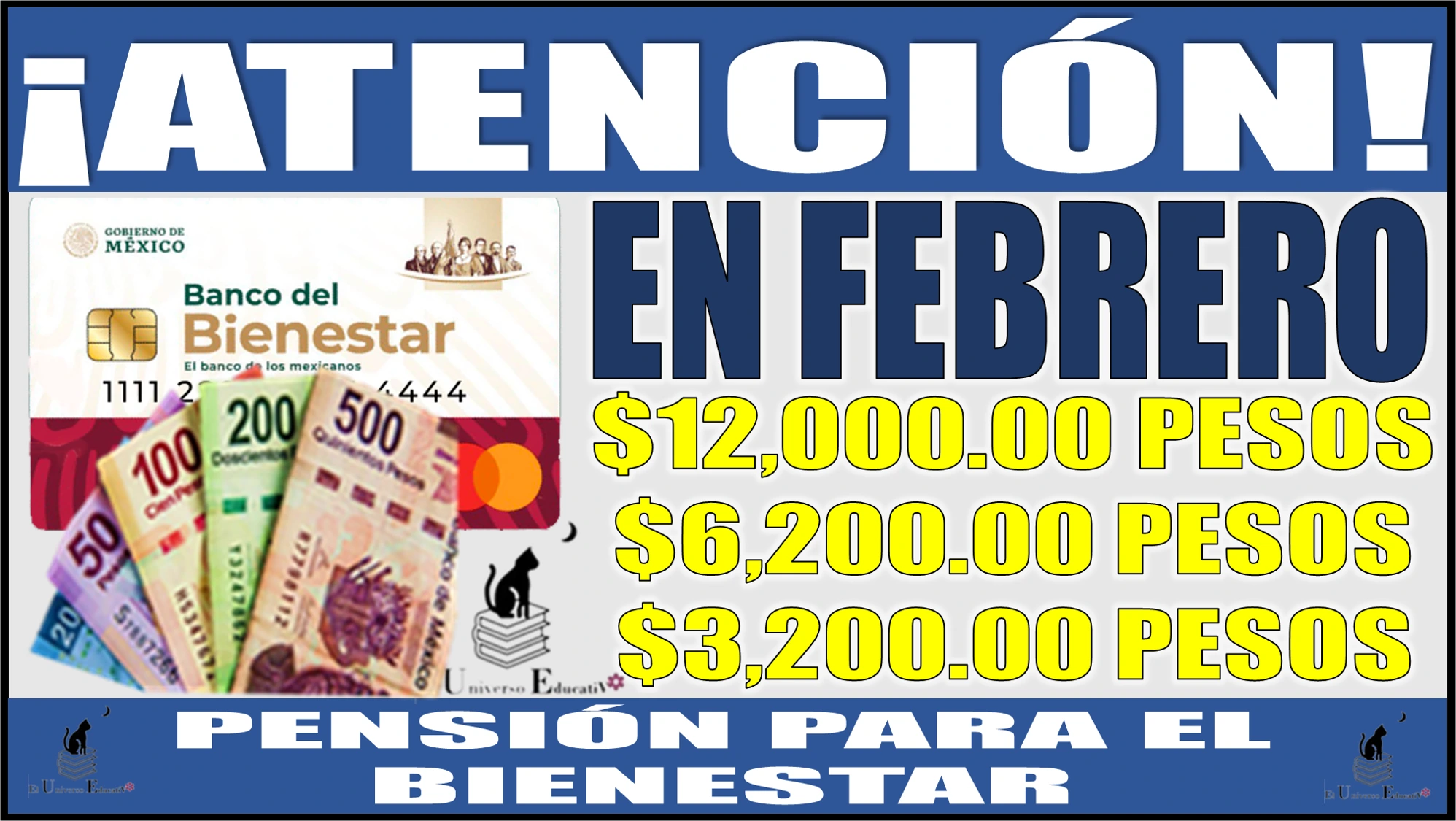 📢🤑💸🟢 ¡ATENCIÓN! | BENEFICIARIOS | EN EL MES DE FEBRERO SERÁN ACREEDORES DE $12,000.00, $6,200.00 Y $3,200.00 PESOS | PENSIÓN PARA EL BIENESTAR 📢🤑💸🟢